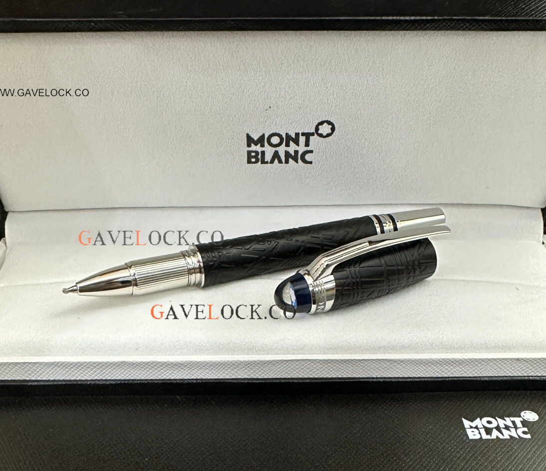 AAA Replica Montblanc StarWalker 'Space Blue' Black Barrel & Silver Clip Rollerball Pen